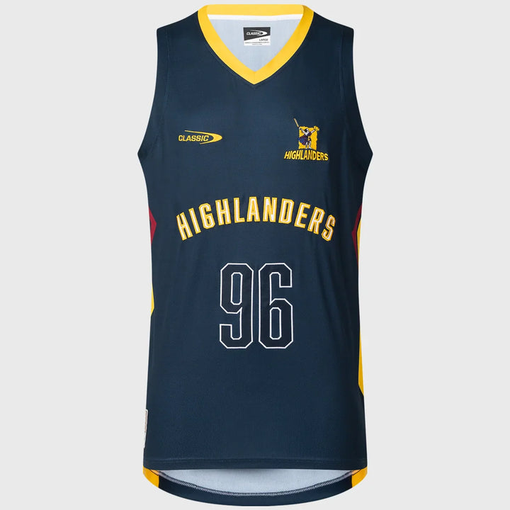 Maillot de Basketball Classic Highlanders Super Rugby 2025 Bleu Marine