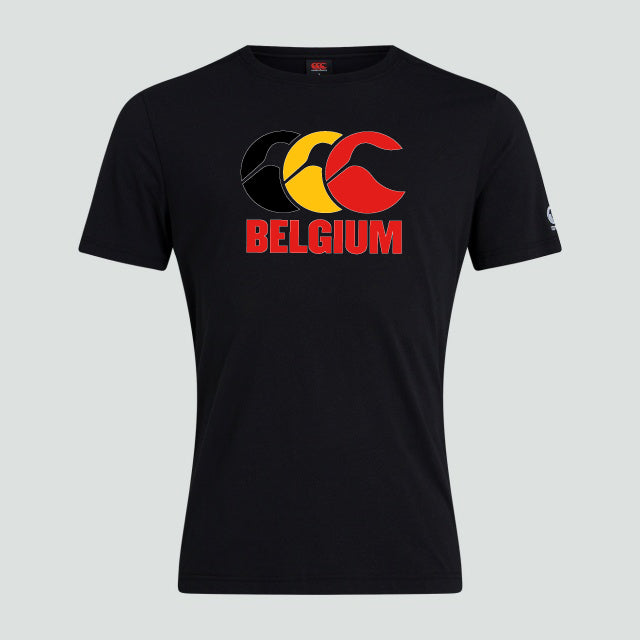 T-shirt Belgique Adulte Noir Canterbury