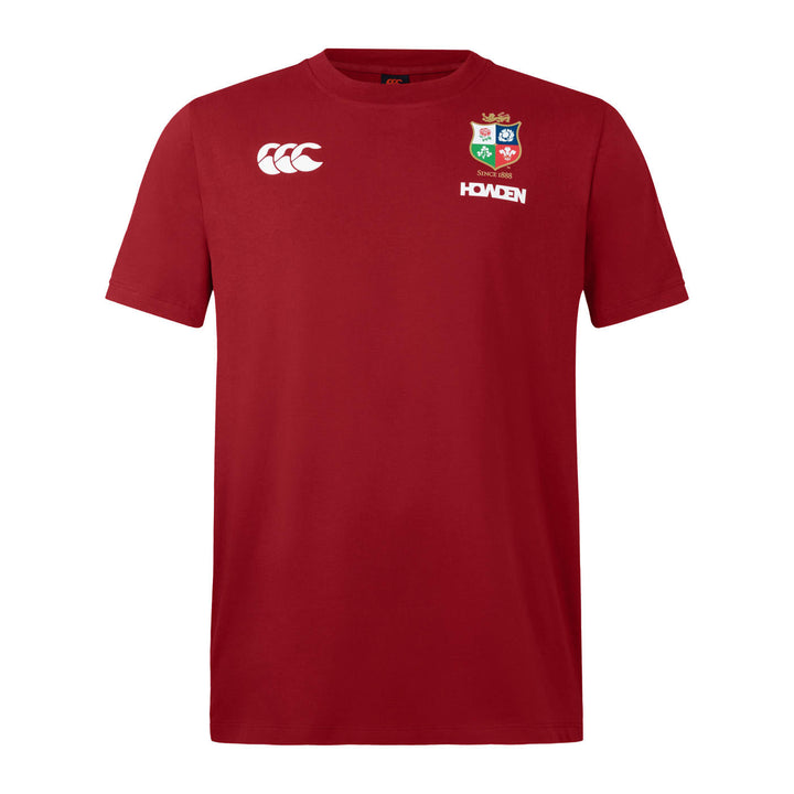 Canterbury T-Shirt Homme Coton Rouge Les Lions Britanniques et Irlandais