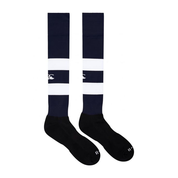 Chaussettes Canterbury Team Hooped Bleu Marine/Blanc Enfant